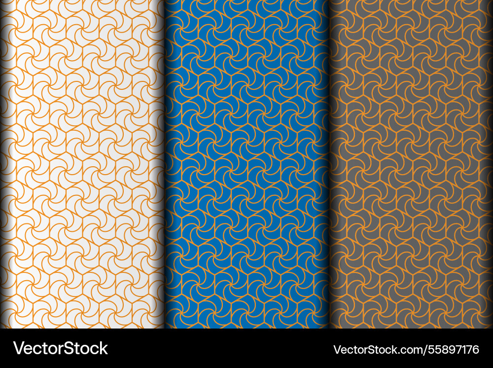 Polygon style yellow pattern design vector image