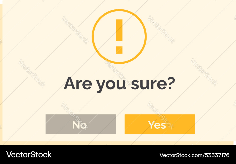 Pop up window with exclamation point asking Pop up window with exclamation point asking vector image