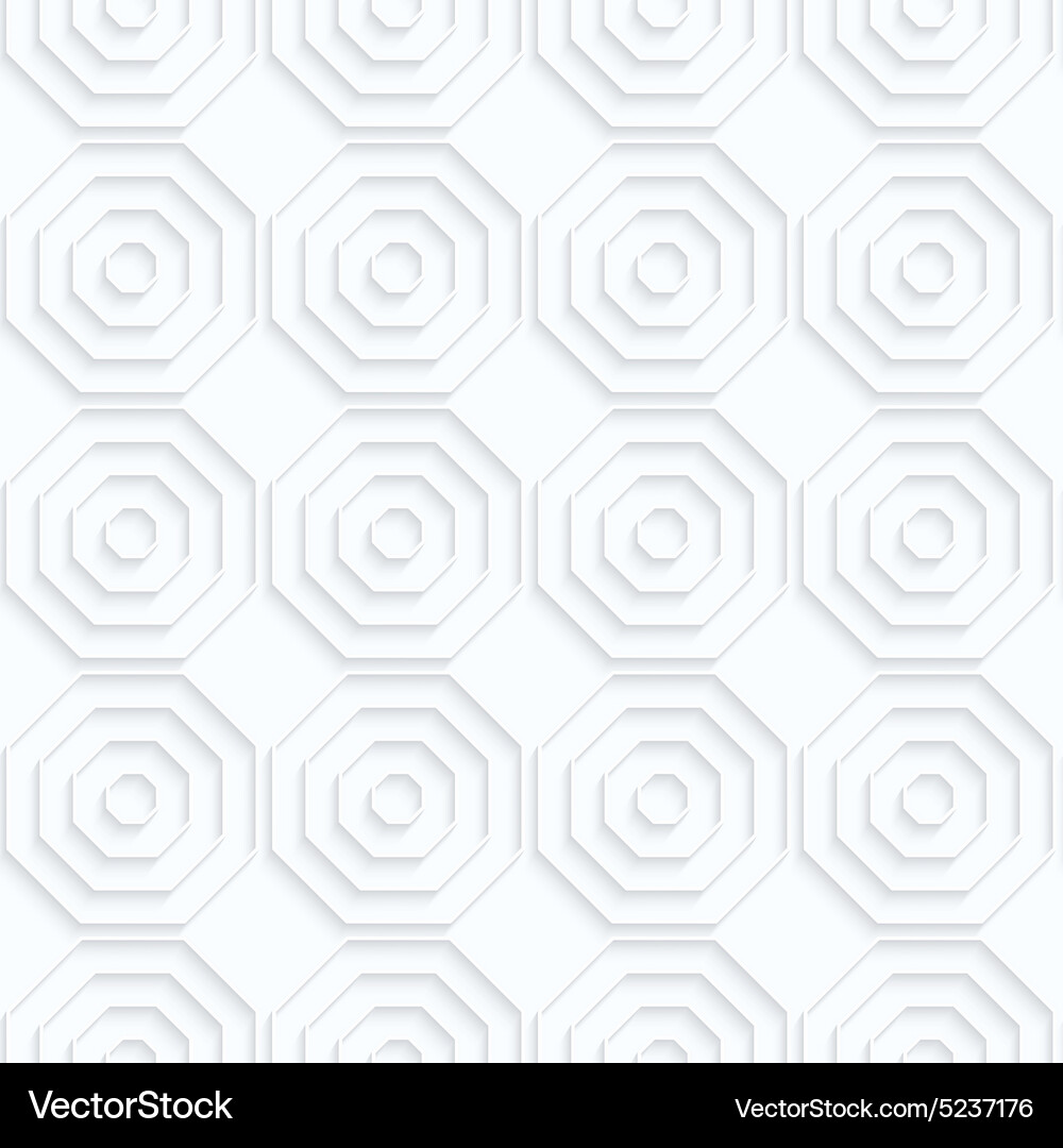 Quilling paper octagons with offset in row Vector Image
