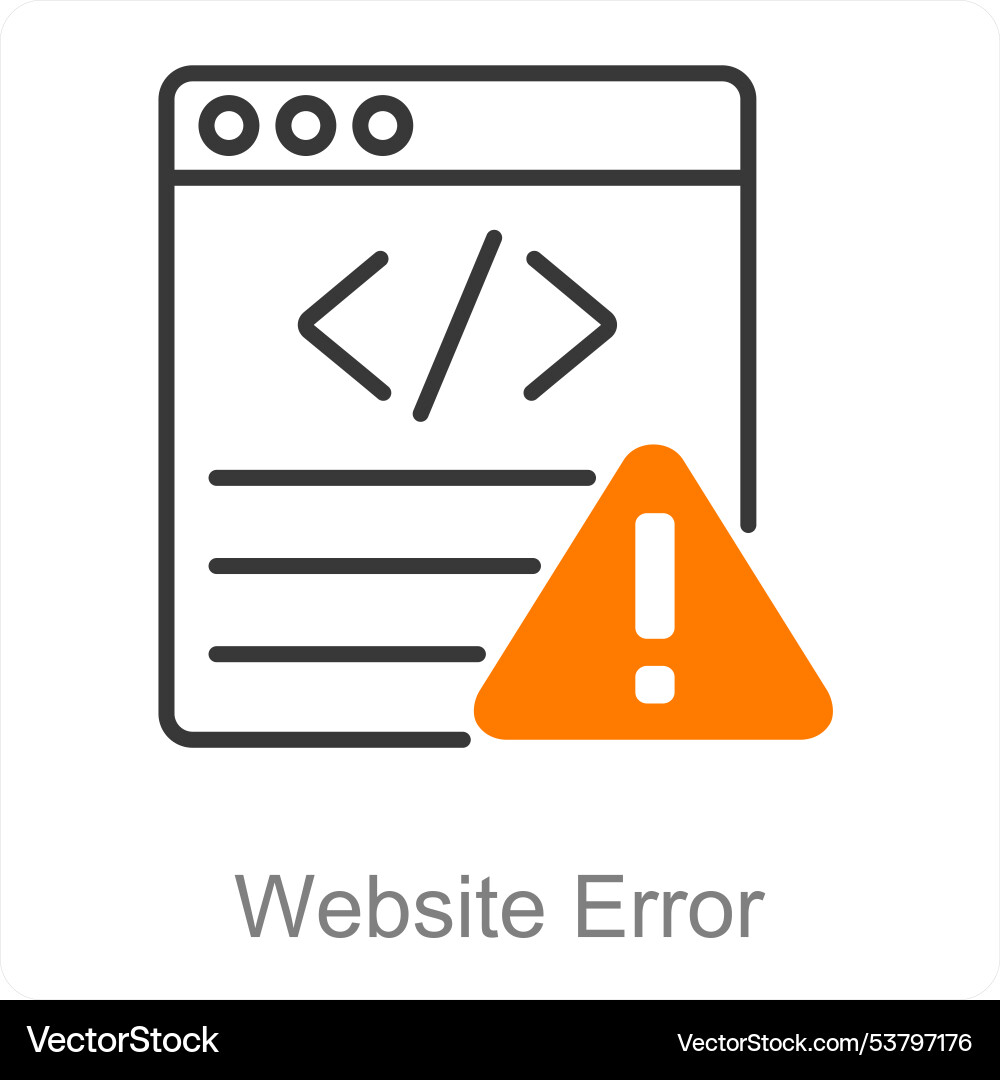 Website error Vector Image