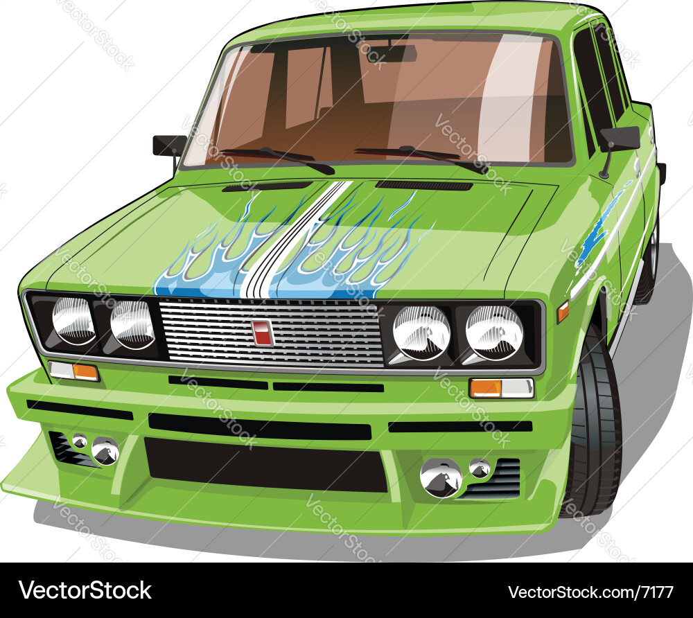 Lada VAZ-2106 Sport Car Vector Image