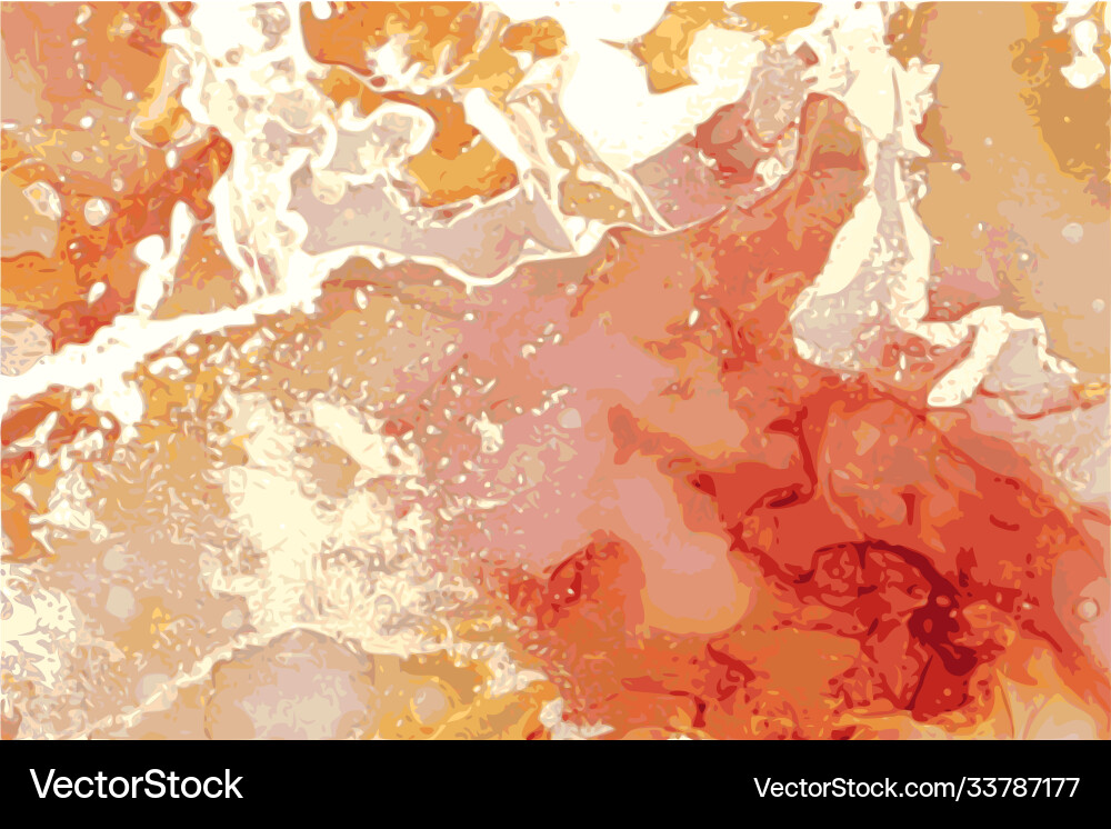 Light red and gold stone background with texture vector image