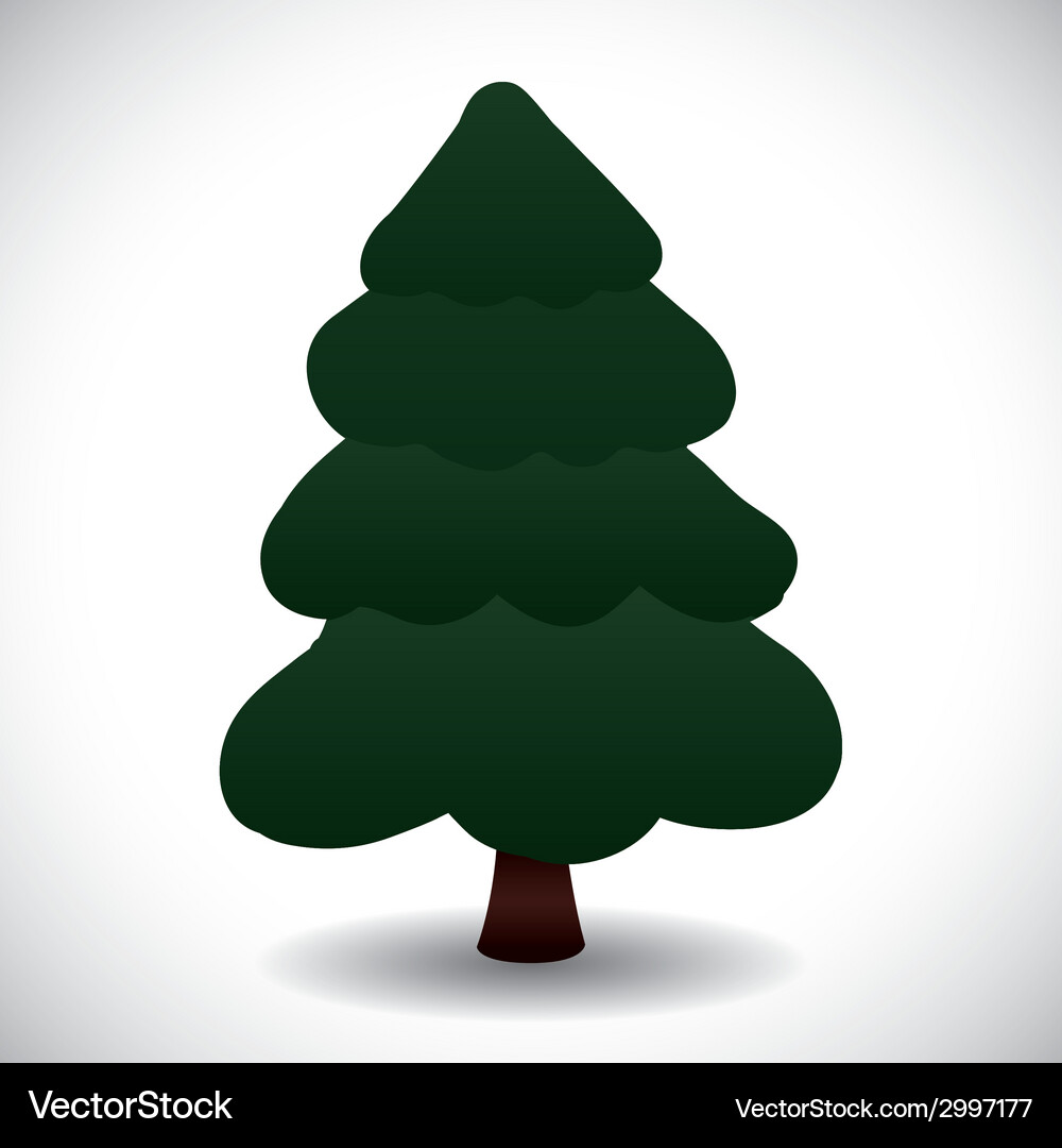 Tree design over gray background Vector Image