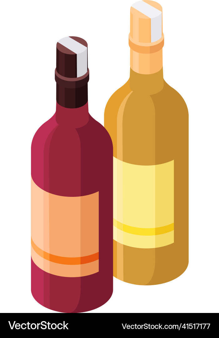 Wine isometric icon Royalty Free Vector Image - VectorStock