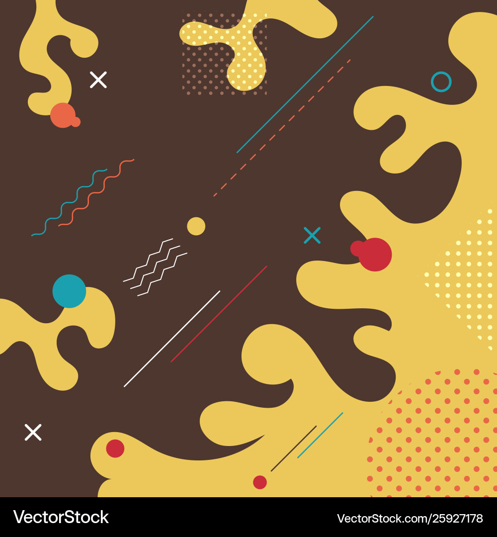 Abstract Memphis Pattern vector image