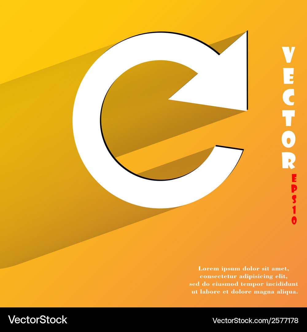 Arrow update flat modern web button with long Vector Image