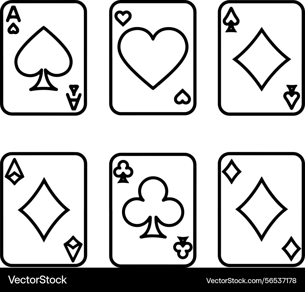 Playing card drawing tutorial learn to sketch Vector Image