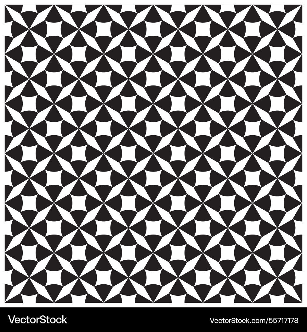 Repeat overlapping star and circular shapes vector image