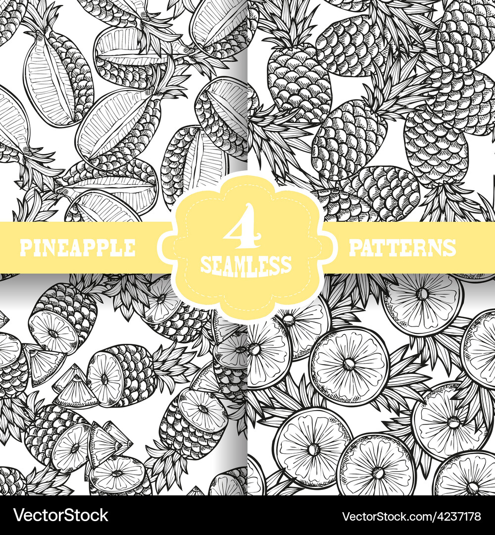 Seamless patterns set Vector Image