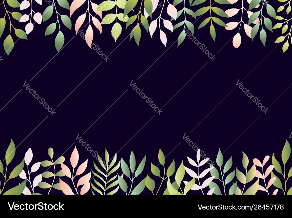 Spring leaves in flat style Royalty Free Vector Image