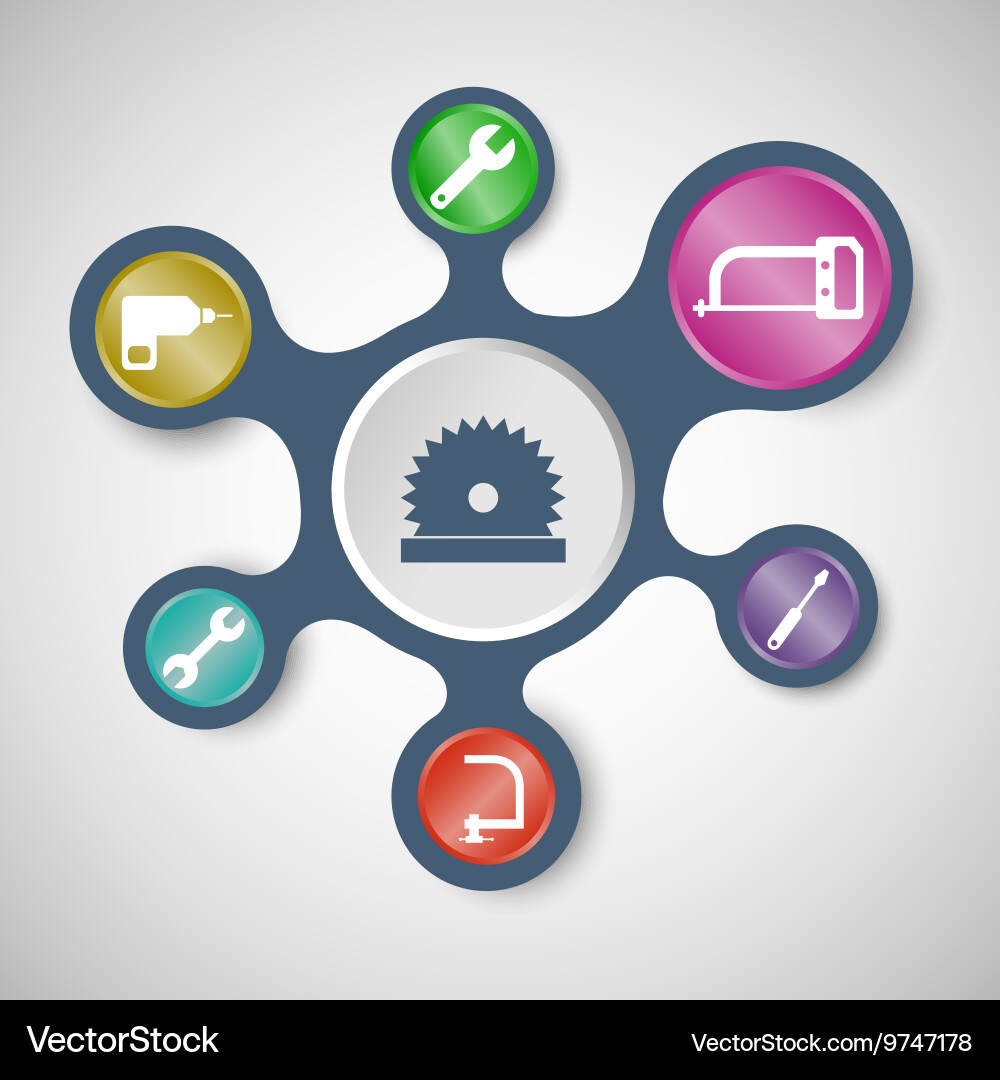 Tool Connection Infographics vector image
