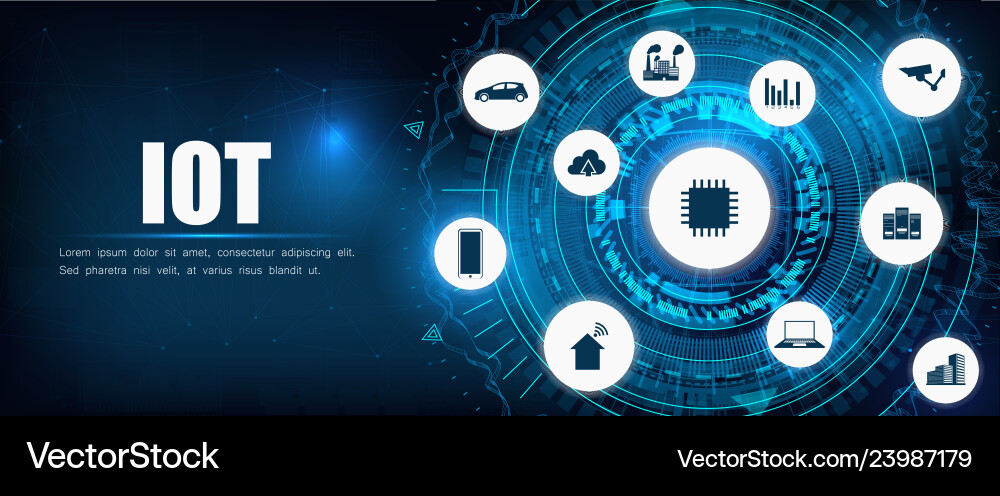 Global IoT Network Connection vector image