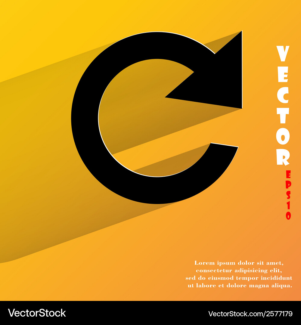 Modern Update Button with Shadow Vector Image