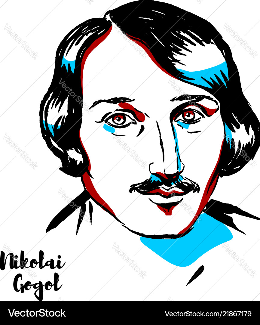 Nikolai gogol Nikolai gogol vector image