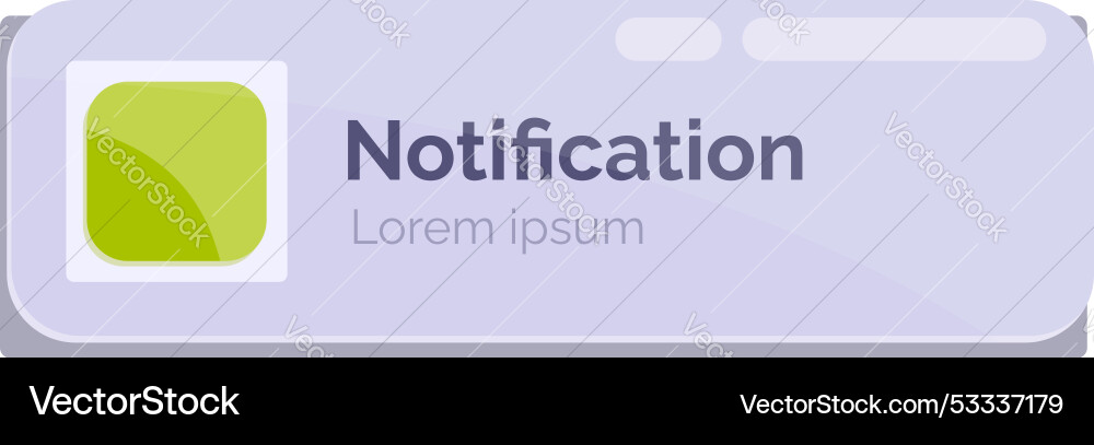 Notification banner showing new message alerting Notification banner showing new message alerting Vector Image