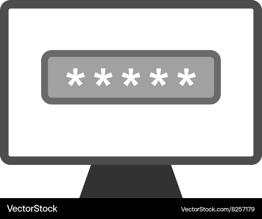 System password Vector Image