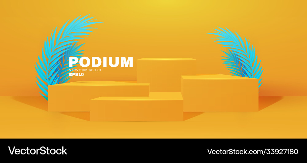 3d podium realistic minimal empty scene showcase Vector Image
