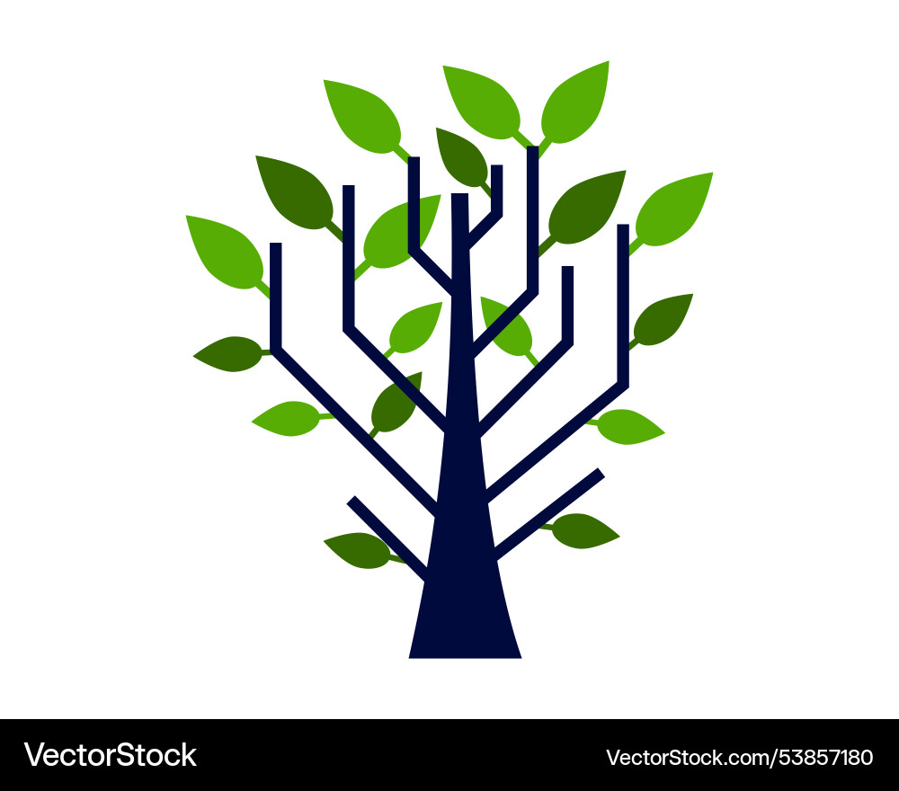 Abstract decision tree in minimalistic style vector image