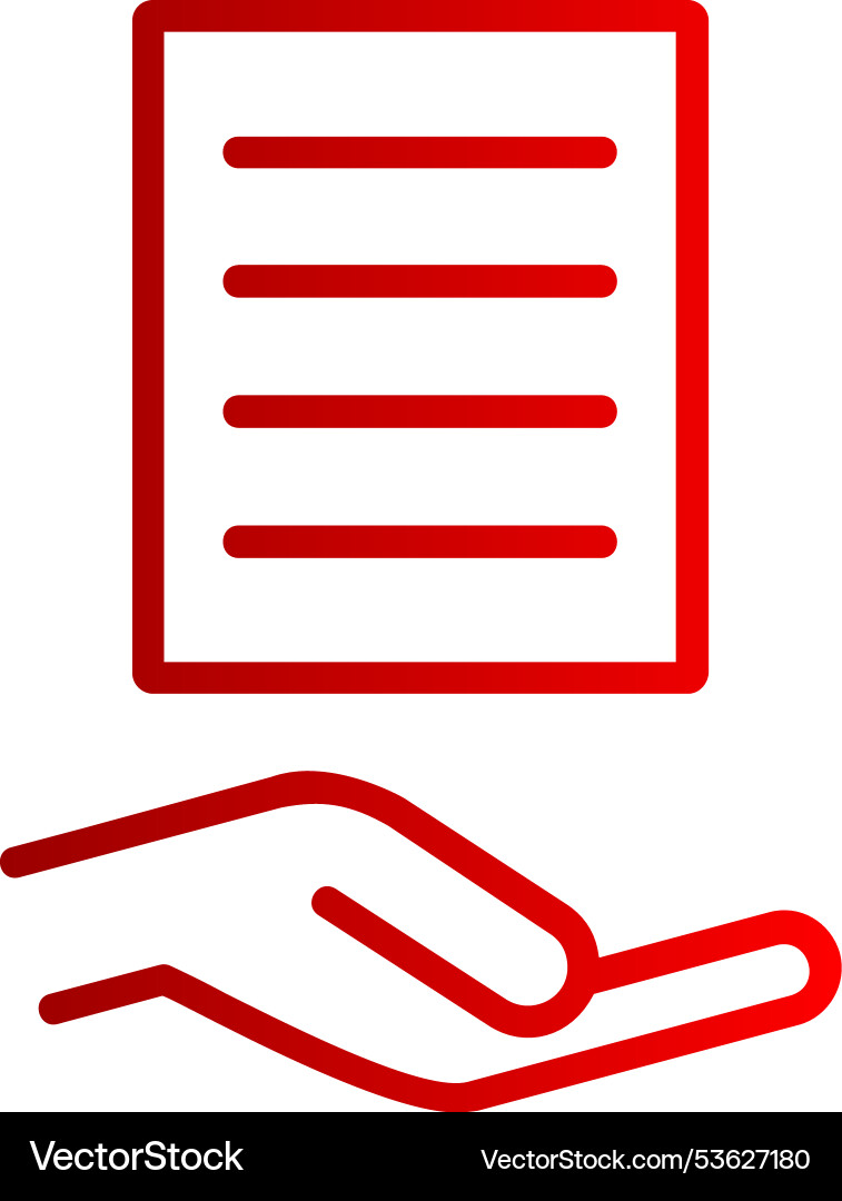Document line gradient icon Vector Image