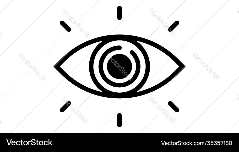 Eye icon line logo cyber Eye icon line logo cyber vector image