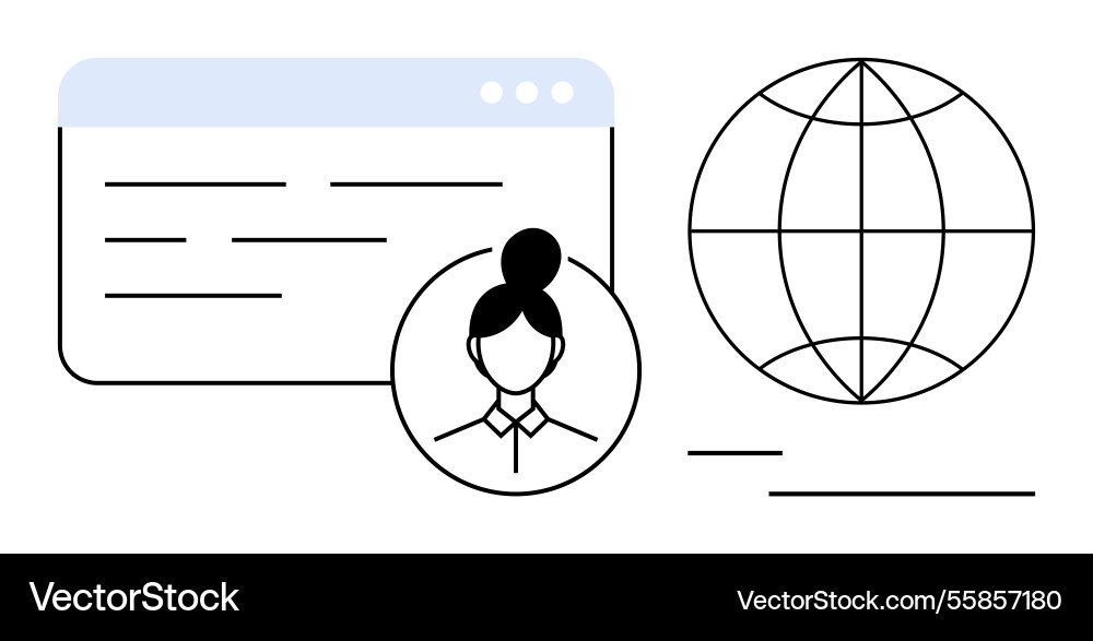 Profile management and global networking concept Profile management and global networking concept Vector Image