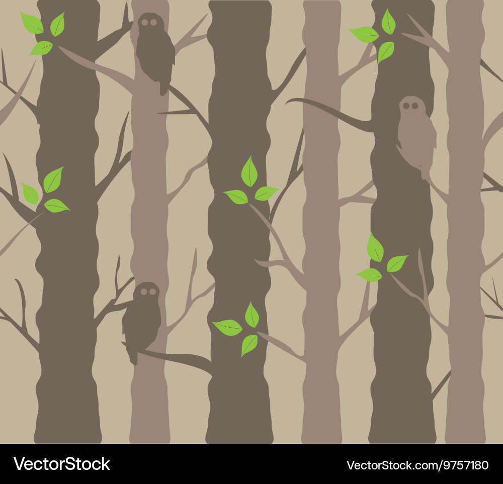 Tree owls Royalty Free Vector Image - VectorStock