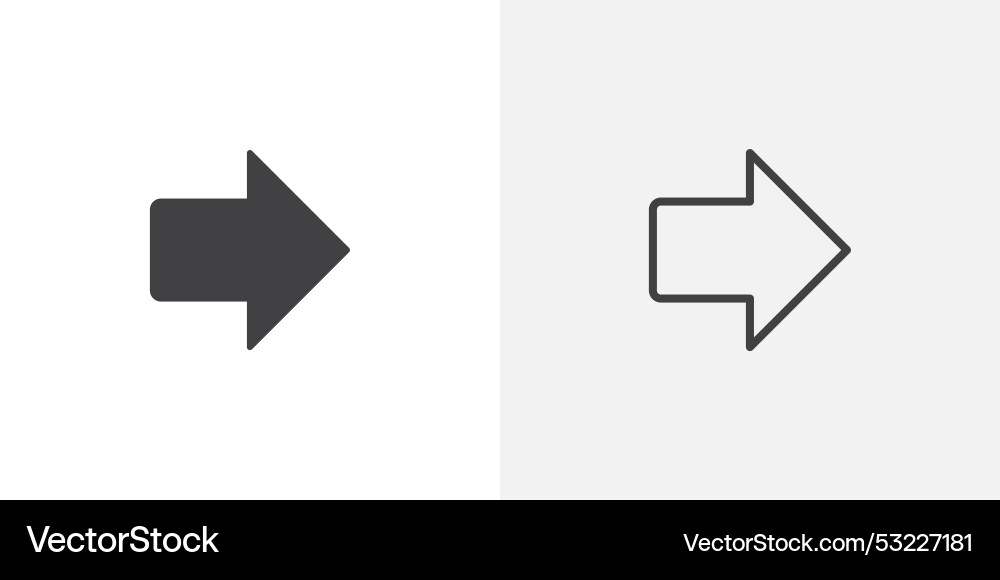 Arrow icon flat and simple set design vector image