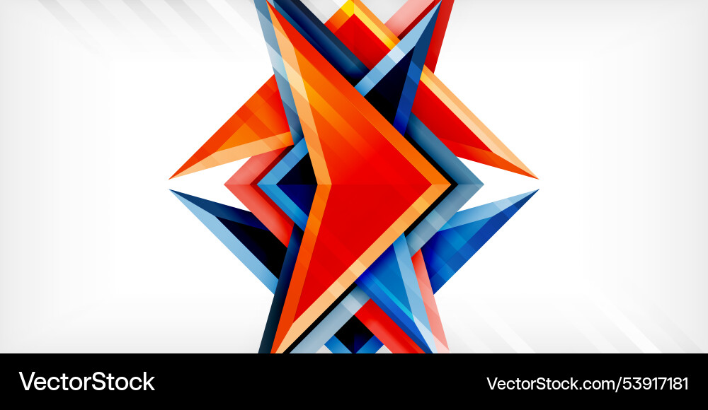 Arrows with 3d effect abstract background Vector Image