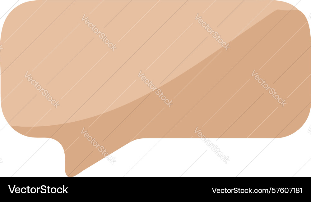 Empty rounded message bubble icon placeholder vector image