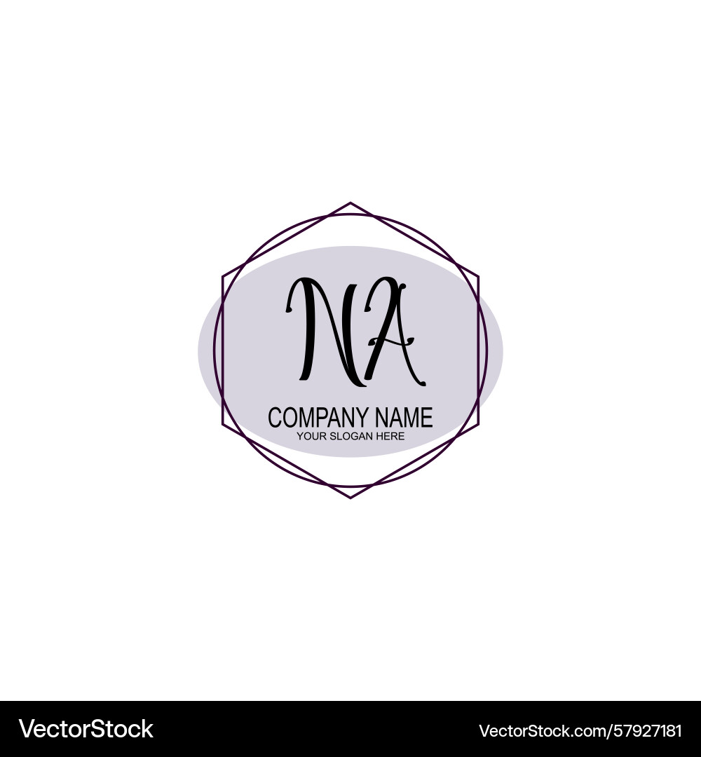 Handwriting logo concepts with initial na Handwriting logo concepts with initial na Vector Image