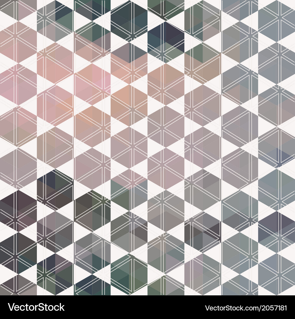 Pattern geometric hexagon with triangles Vector Image