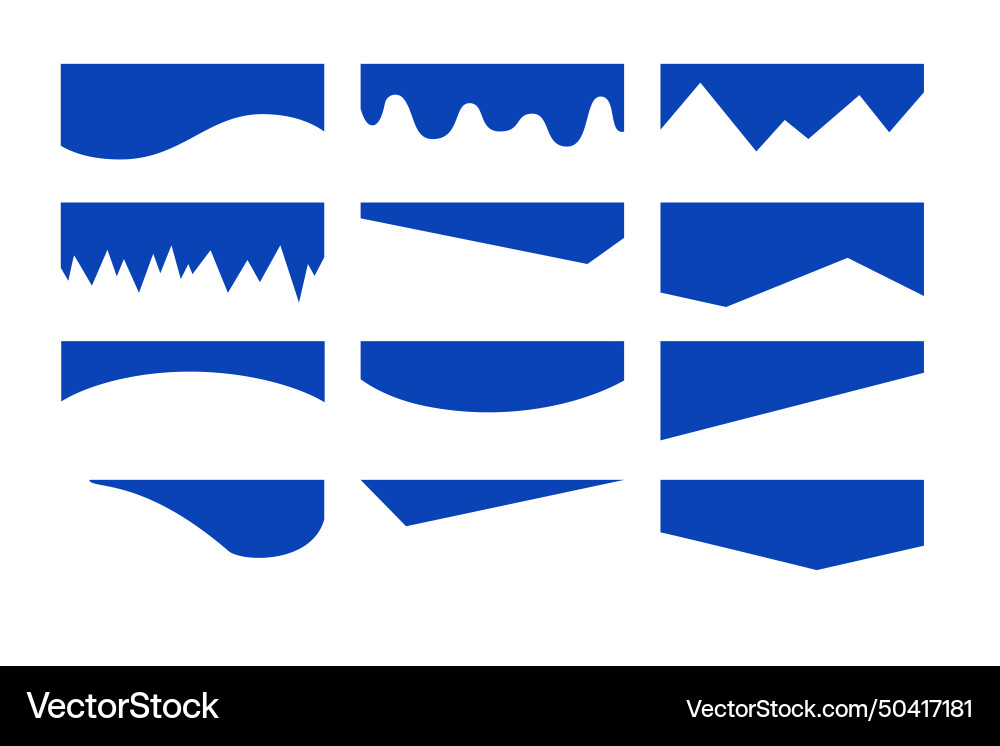 Set of separators shapes for website curve lines Set of separators shapes for website curve lines vector image