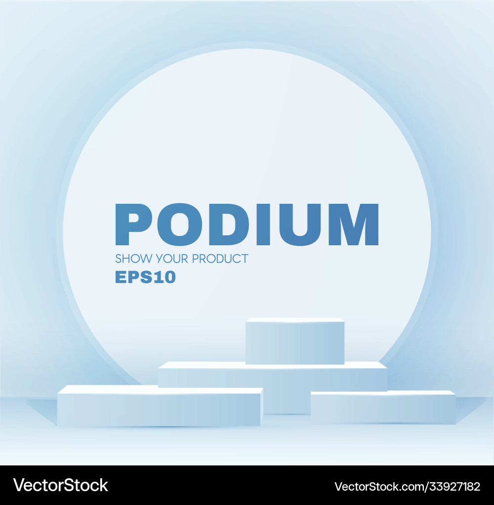 3d podium realistic minimal empty scene showcase vector image