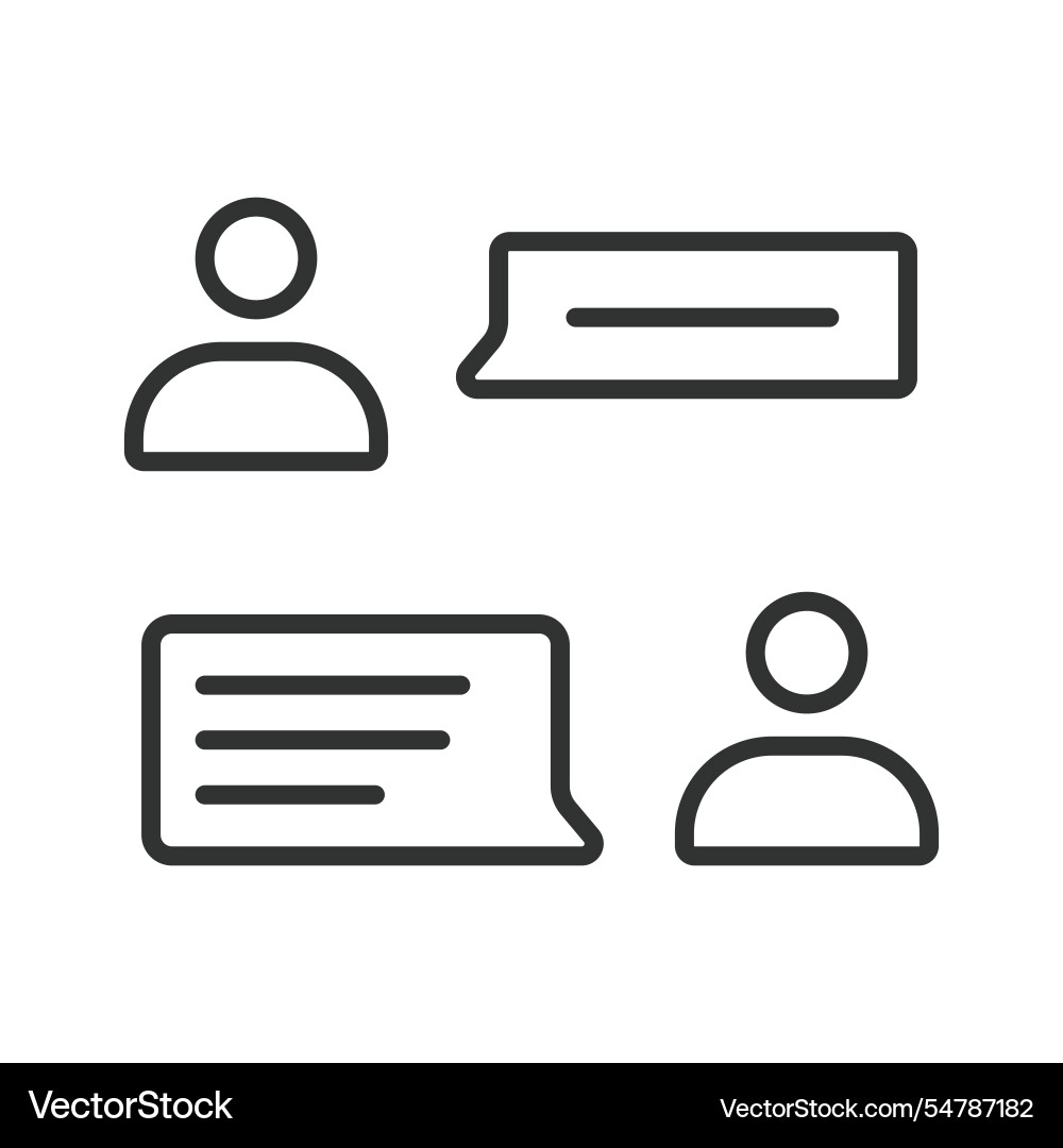 Chat helper icon in line design Chat helper icon in line design vector image