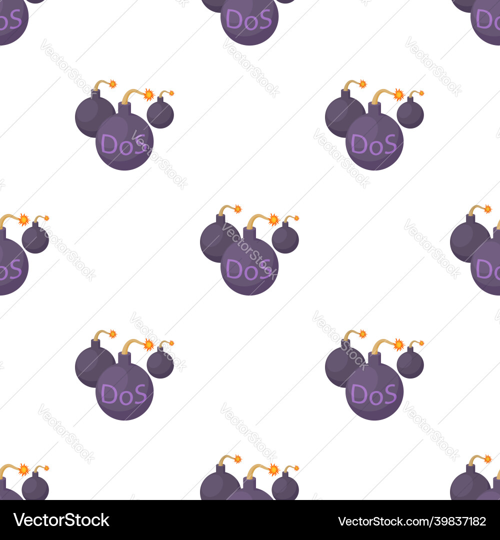 Dos and bombs with smoldering wick pattern Vector Image