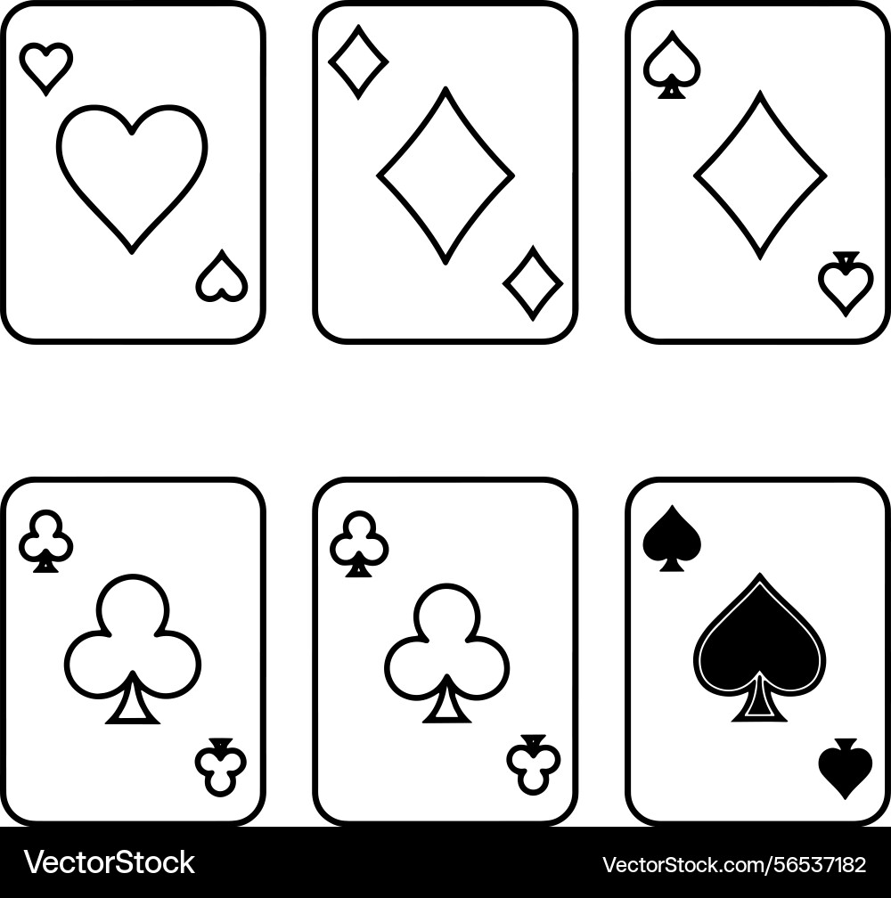 Playing card drawing tutorial learn to sketch Vector Image