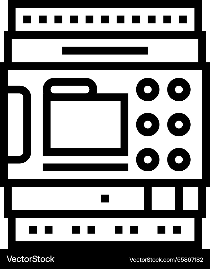 Programmable logic controller line icon Programmable logic controller line icon vector image