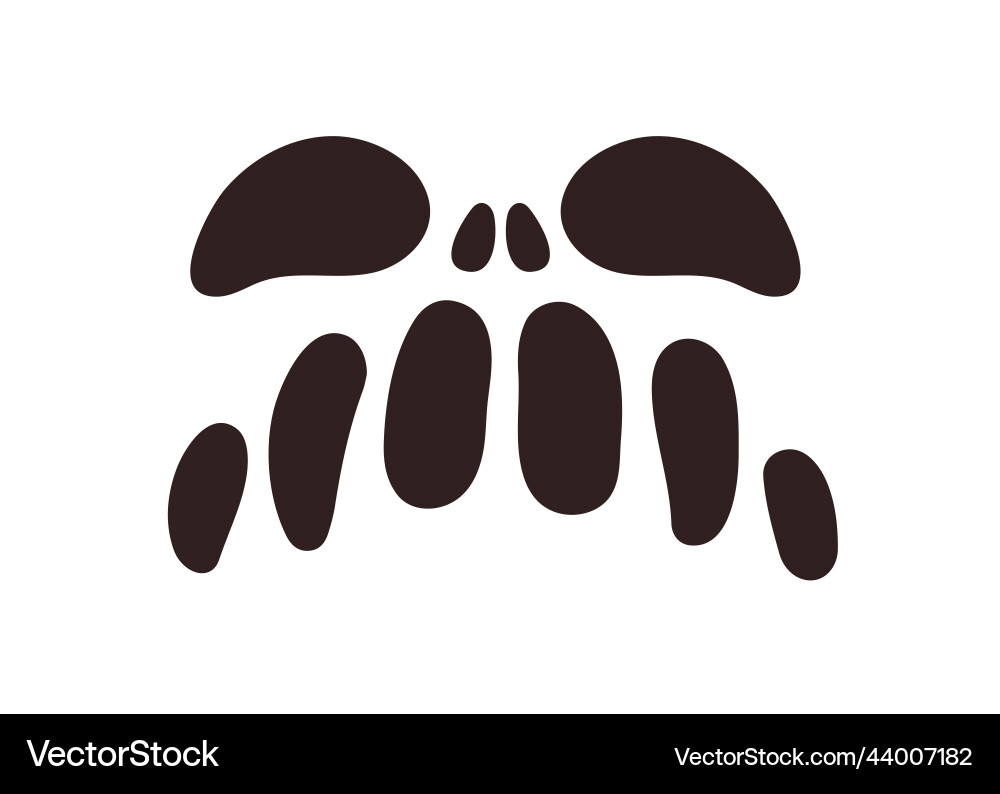 Spooky halloween stencil with creepy evil Spooky halloween stencil with creepy evil vector image