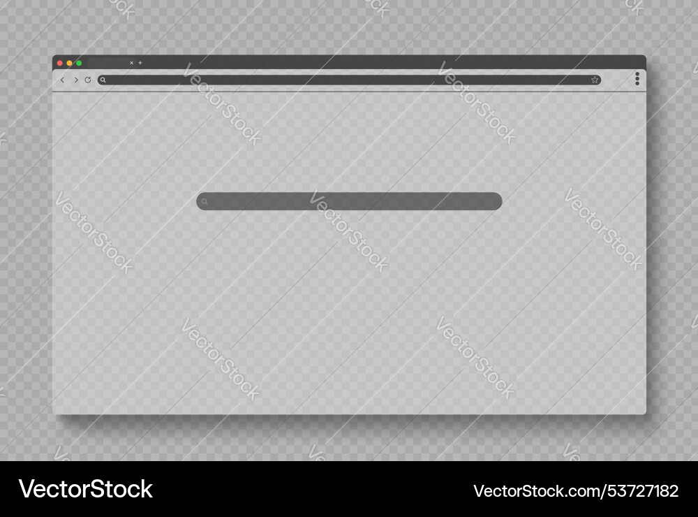 Web browser mockup page window screen interface Web browser mockup page window screen interface vector image