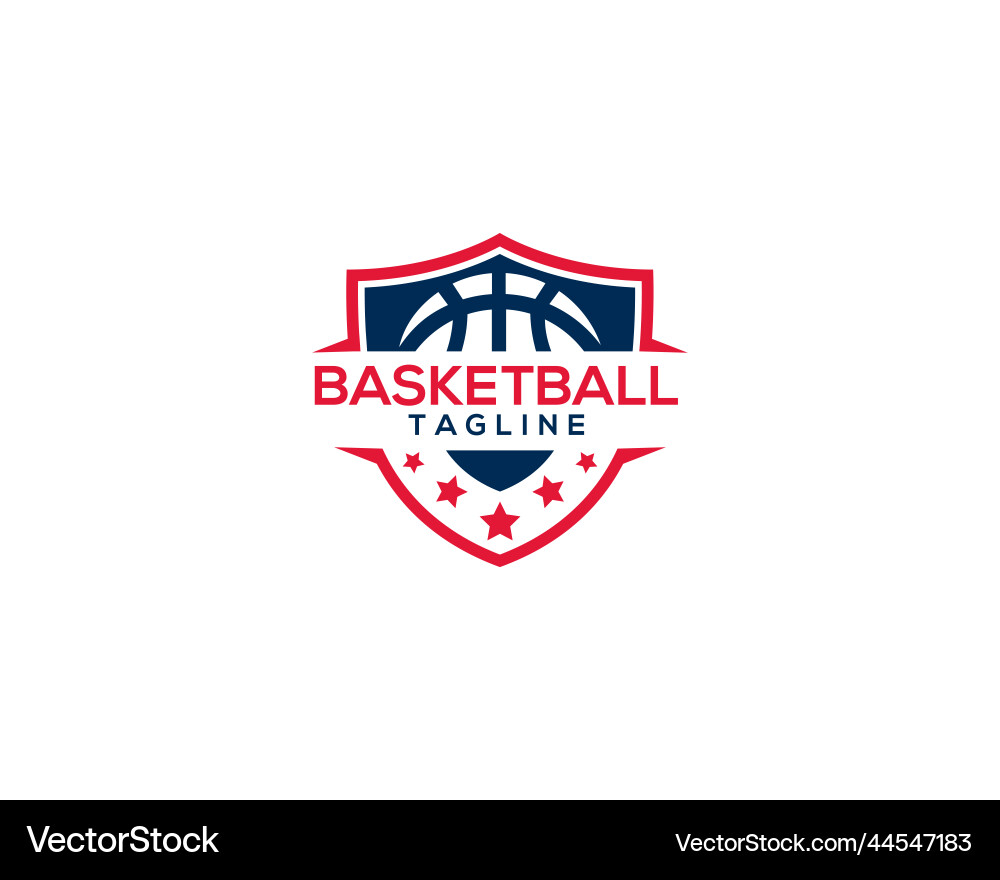 Basketball Club Emblem Vector Image