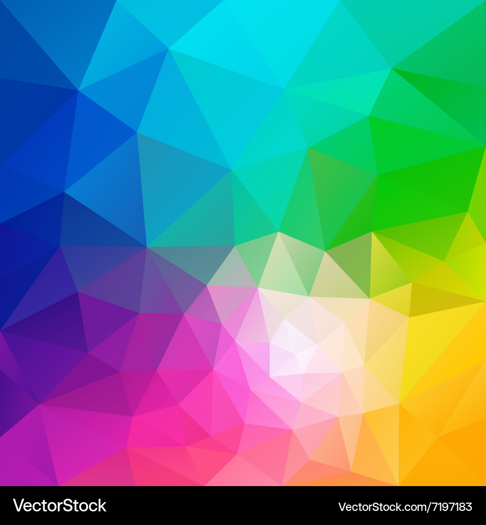 Colorful Polygon Gradient Pattern Vector Image