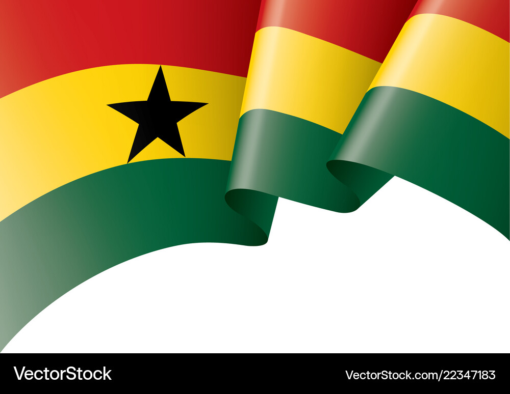 Ghana flag on a white Vector Image