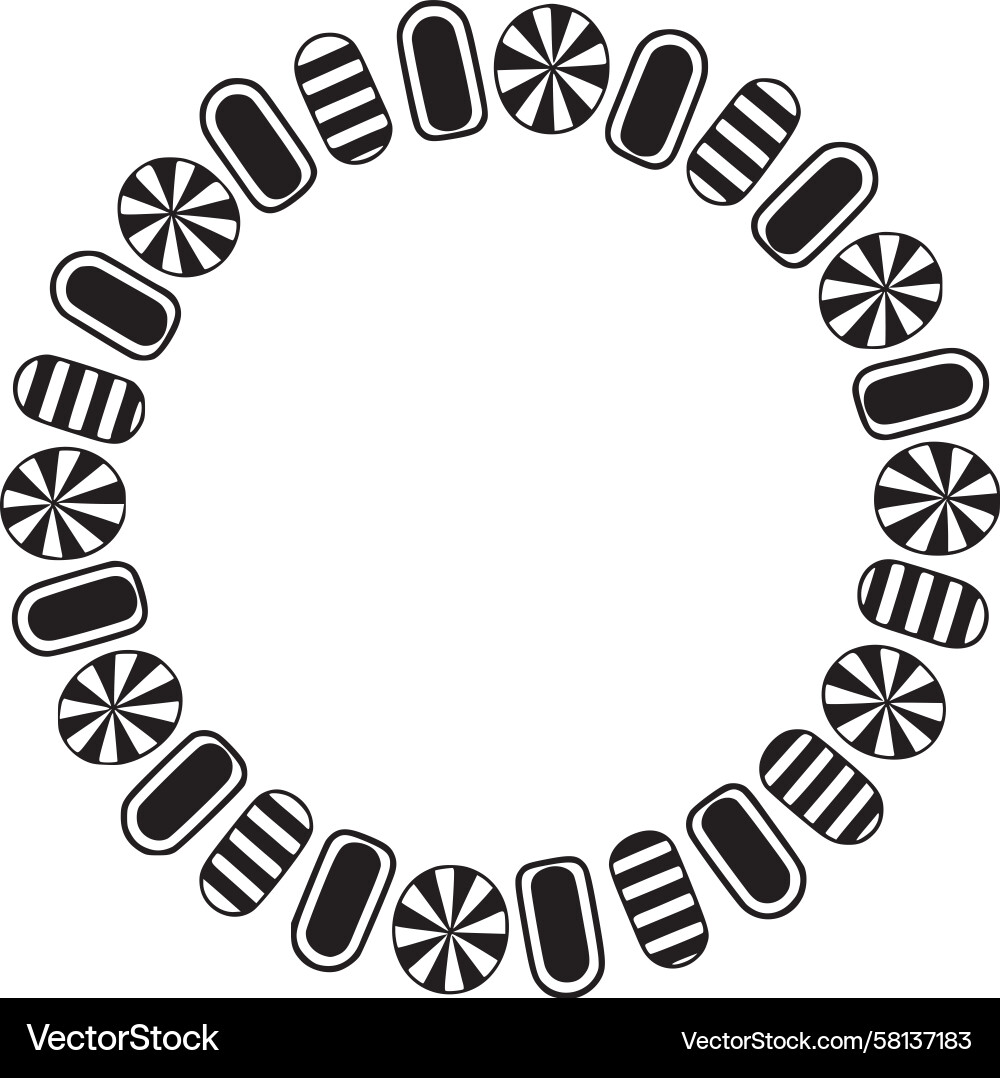 Interlocking Circle Pattern Vector Image