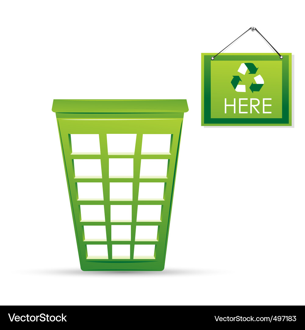 Recycle bin Royalty Free Vector Image - VectorStock