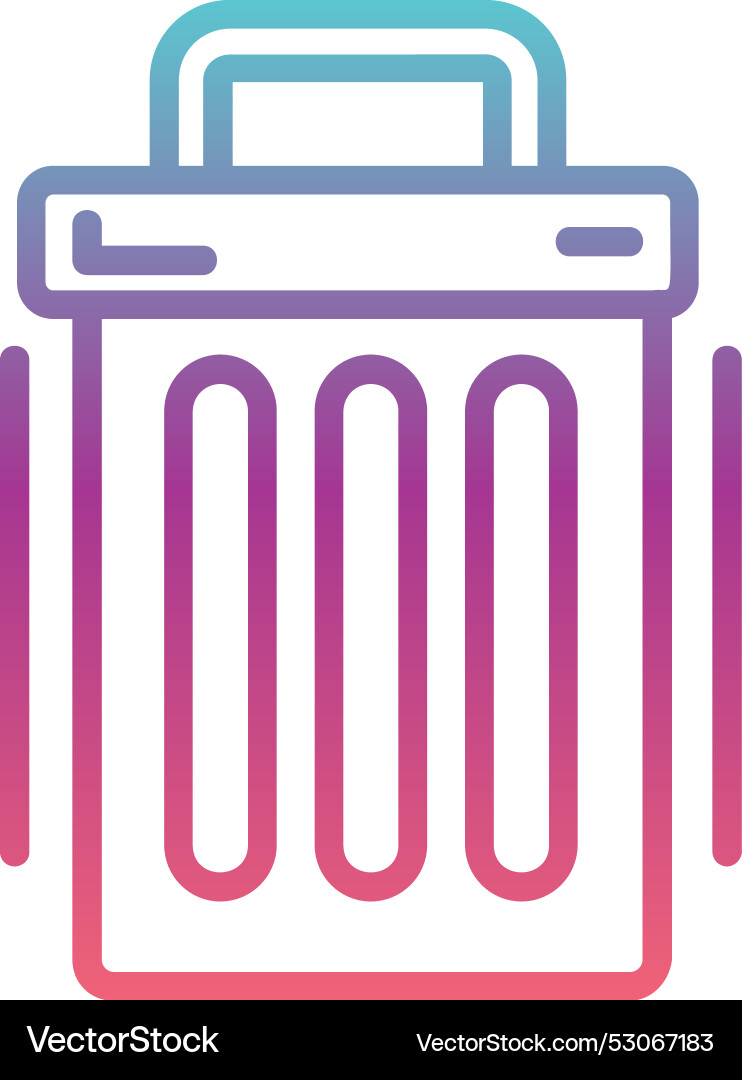 Trash can line gradient design Vector Image