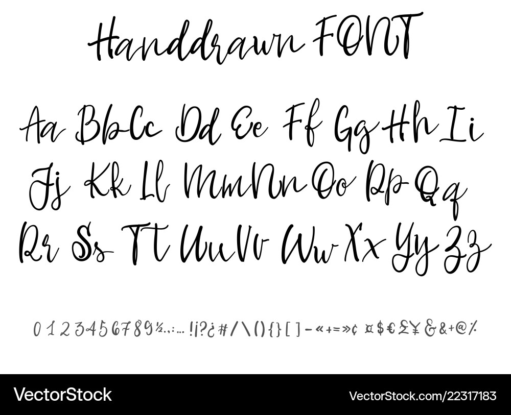 Vintage Calligraphic Script Font vector image