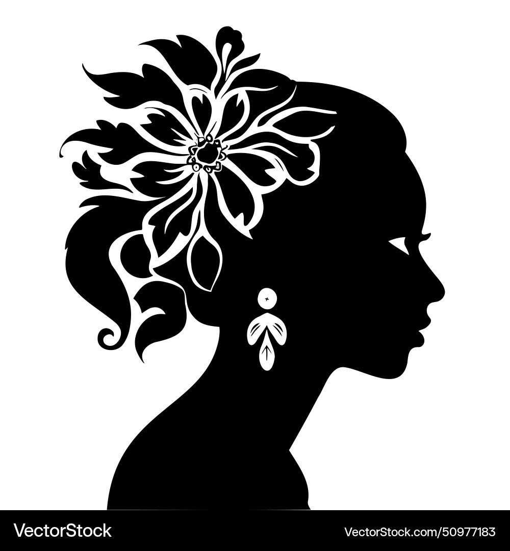 Women short hair style vector image