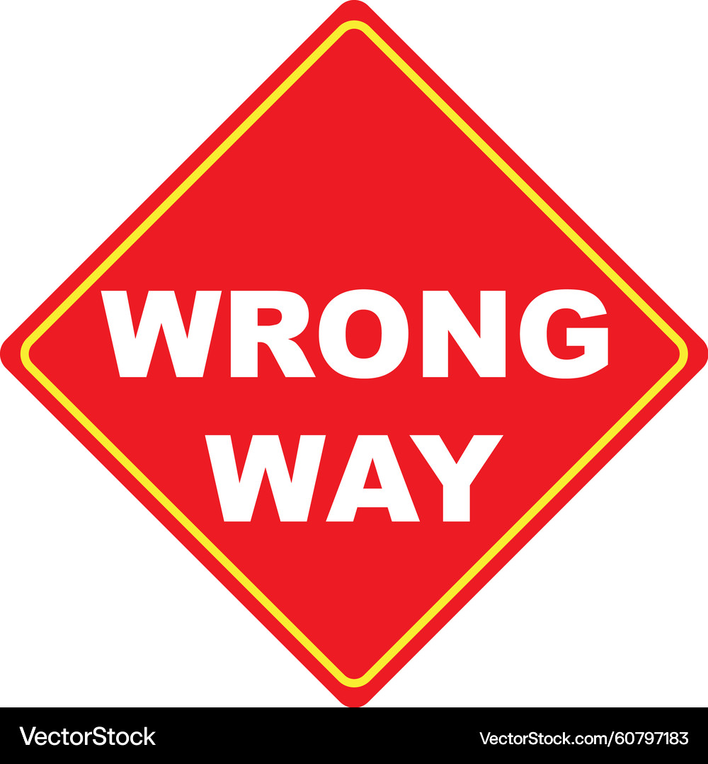 USA ストリート看板　WRONG WAY 🚨Reason for driving the wrong way revealed👮‍♂️] The sign was