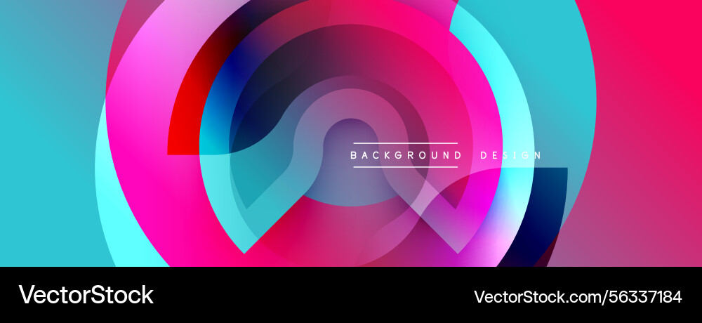 Abstract vibrant circles overlap creating dynamic Abstract vibrant circles overlap creating dynamic vector image
