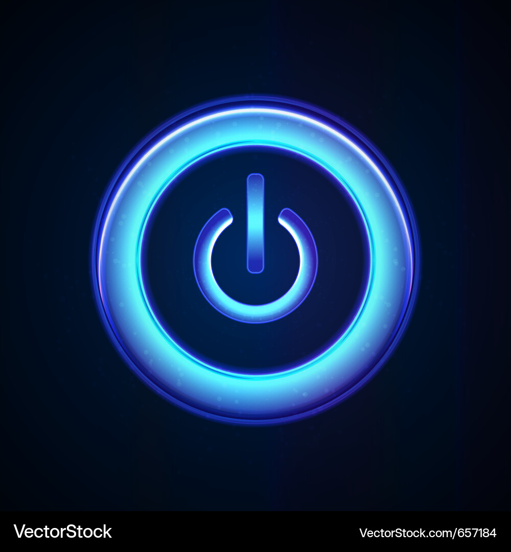 High Tech Power Button vector image